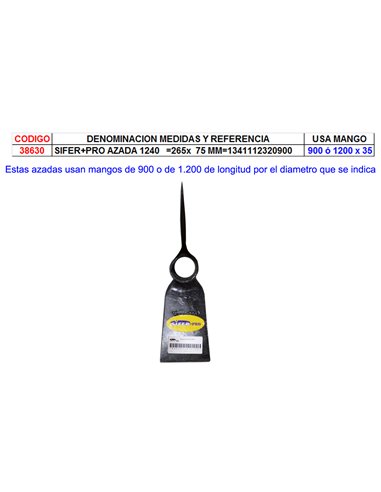 SIFER+PRO AZADA 1240   265x  75 MM1341112320900