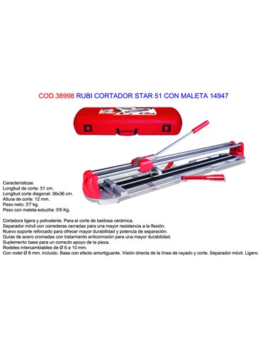 RUBI CORTADOR STAR 51 CON MALETA 14947