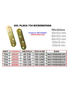 AVL PLACA 734-100 BICROMATADA