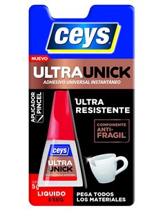 CEYS ADHESIVO INSTANTANEO ULTRAUNICK LIQ. 5 GR PINCEL504070