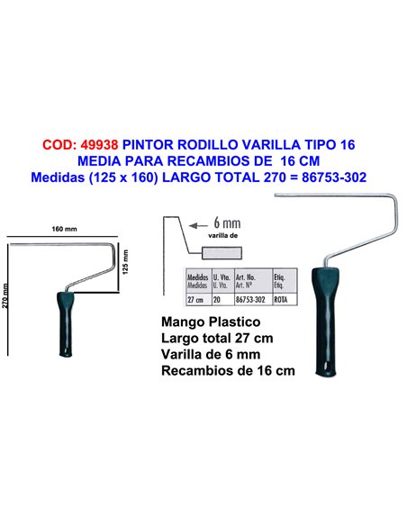 PINTOR MANGO VARILLA RODILLO MEDIA 16125x160LARGO 27086753-302