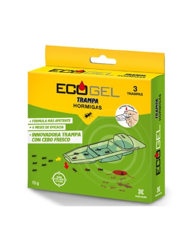 ECOGEL TRAMPA HORMIGAS 15 GR CAJA 3 UND. REF. 4032
