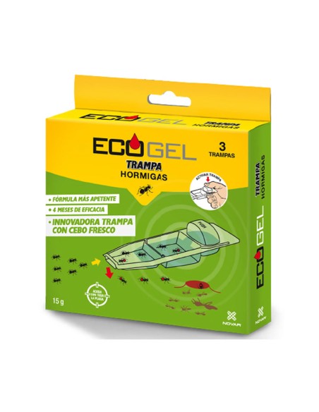 ECOGEL TRAMPA HORMIGAS 15 GR CAJA 3 UND. REF. 4032