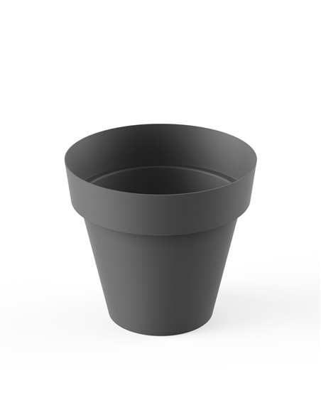 PLASTIKEN MACETA SERIE TES REDONDA 26 CM ANTRACITA8626-ANT