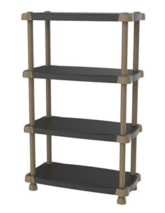 PLASTIKEN ESTANTERIA 4 ESTANT RESINA PLAST 150X88X43Cm86084-NEG