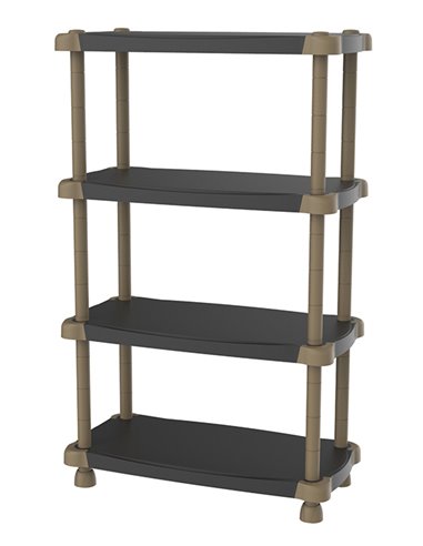 PLASTIKEN ESTANTERIA 4 ESTANT RESINA PLAST 150X88X43Cm86084-NEG