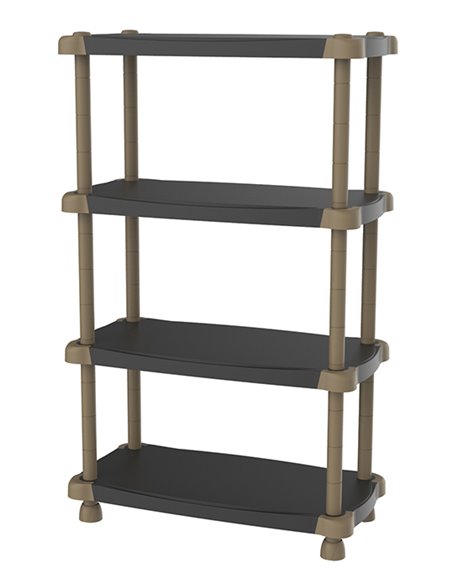 PLASTIKEN ESTANTERIA 4 ESTANT RESINA PLAST 150X88X43Cm86084-NEG