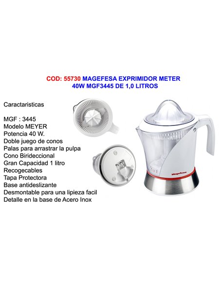 MAGEFESA EXPRIMIDOR MEYER 40W MGF3445 1,0 LITROS 