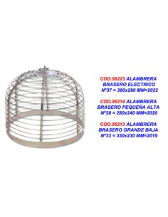 ALAMBRERA BRASERO PEQUE�A ALTA N�28  280x240 MM2020