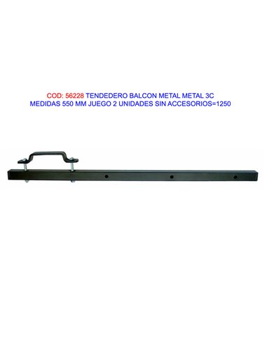 TENDEDERO BALCON METAL 3C 550 MM JUEGO SIN ACCESORIOS1250