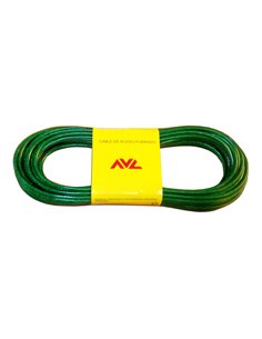 AVL CABLE ACERO 3.5 MM PLASTIFICADO VERDE 25 MTS 