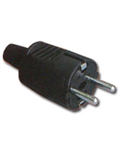 ELECTRICIDAD CLAVIJA BIPOLAR CON TT PVC NEGRA BLIST 12000-50310