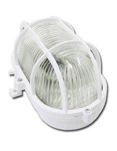 ELECTRICIDAD APLIQUE OVAL 60W E-27 BLANCO CAJA 14024