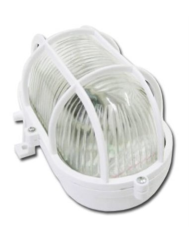 ELECTRICIDAD APLIQUE OVAL 60W E-27 BLANCO CAJA 14024