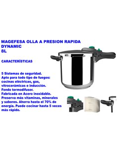 MAGEFESA OLLA A PRESION  RAPIDA DYNAMIC 7,5 LITROS