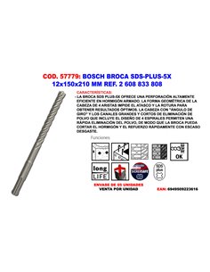 BOSCH BROCA SDS-PLUS-5X 12x150x210 MM2 608 833 808