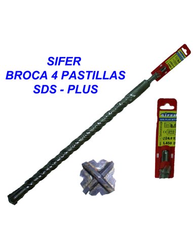 SIFER BROCA 4 PASTILLAS SDS-PLUS   5x160