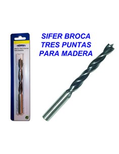 SIFER BROCA TRES PUNTAS PARA MADERA 18