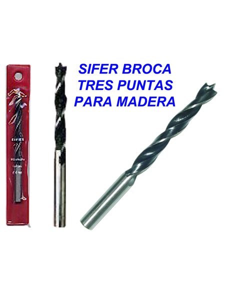 SIFER BROCA TRES PUNTAS PARA MADERA 20