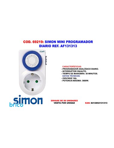 SIMON MINI PROGRAMADOR DIARIO AF131313