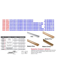 BRINOX TAPAJUNTA CERAMICA INOX ADHE.MADERA PINO   82CMB811403