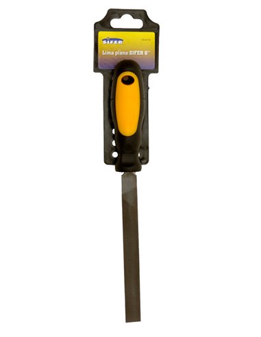 SIFER LIMA PLANA   6" ENTREFINA CON MANGO 15-4113
