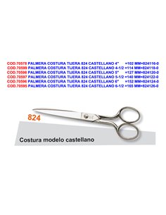 PALMERA COSTURA TIJERA 824 CASTELLANO 5"      127 MM824120-0