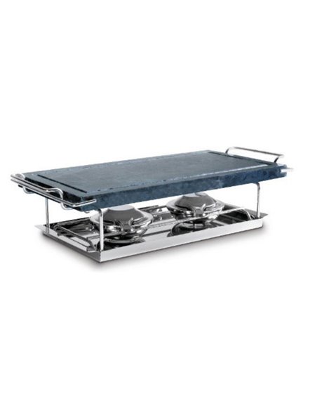 IBILI MENAJE GRILL PIEDRA 37X18 CM 2 QUEMADORE ALCOHO/GEL755000
