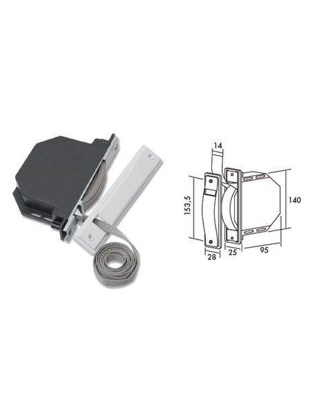 PERSIANA RECOGEDOR UNIVERSAL PACK C/P C-18 BLCO CINTA GRIS06009