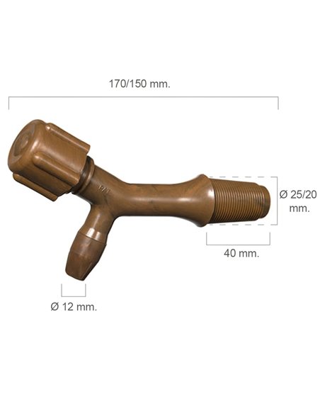 GRIFOS PLASTICO CURVO TONEL N� 2 CONO 2  43 MM400123
