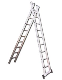 ESCALERAS 2 TRAMOS 2x 10 PELD+TRAVESA�O 2x3,0 MT.01166 EN131