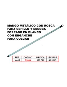 MANGO CEPILLO METAL FORRADO BLANCO 1,2010815
