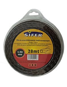 SIFER HILO DESBROZADORA NARANJA/NEGRO SILENCIO.HELICO.3,9MMx28 M
