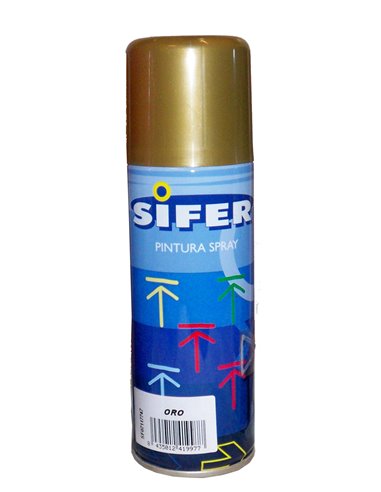 SIFER PINTURA SPRAY ESMALTE ACRILI.BRILLANTE 200ML ORO