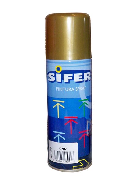 SIFER PINTURA SPRAY ESMALTE ACRILI.BRILLANTE 200ML ORO