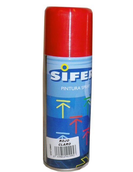 SIFER PINTURA SPRAY ESMALTE ACRILI.BRILLANTE 200ML ROJO CLARO