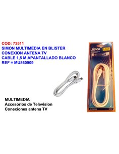 SIMON MULTIMEDIA BL CONEX-ANTENA TV CABLE 1,5M APA.BLCOMU860909