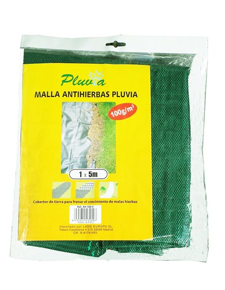 PLUVIA MALLA CUBRE SUELO ANTIHIERBA 100 GRS1,00 x    5 MTMANTO
