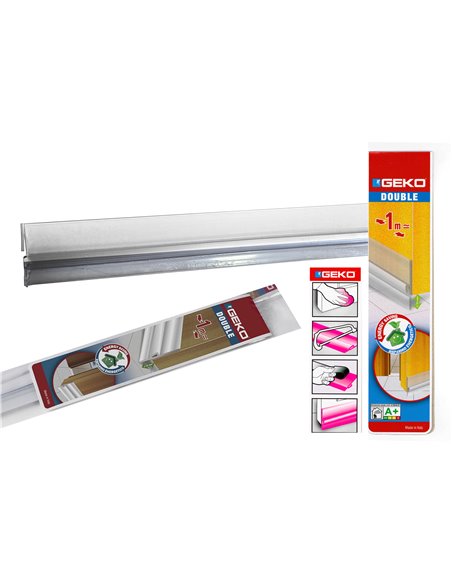 GEKO BAJO PUERTA ADH PVC PERFIL PVC 1MX38MM TRANSPAR1450/10