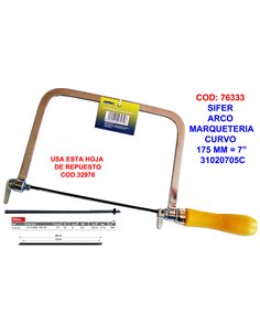 SIFER ARCO MARQUETERIA 175 MMCURVO 7"  31020705C