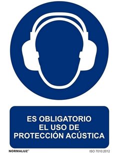 NORMALUZ SE�AL 210X300 mm PVC "USO PROTECCION ACUSTICA" RD20015