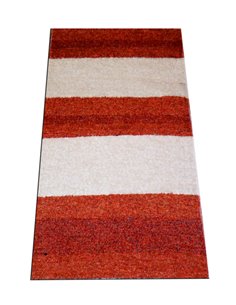 ALFOMBRA ARTESANA PELO NORMAL 70% ALGODON 120x160CRUDO NARANJA