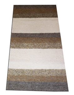 ALFOMBRA ARTESANA PELO NORMAL 70% ALGODON 120x160CRUDO MARRON
