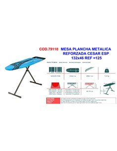 MESA PLANCHA METALICA REFORZADA CESAR ESP132x45125