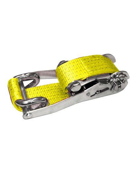 PONSA CINTA RATCHETS 50 MM x 0,5 MT CINTA GANCHO  AMARILLO 