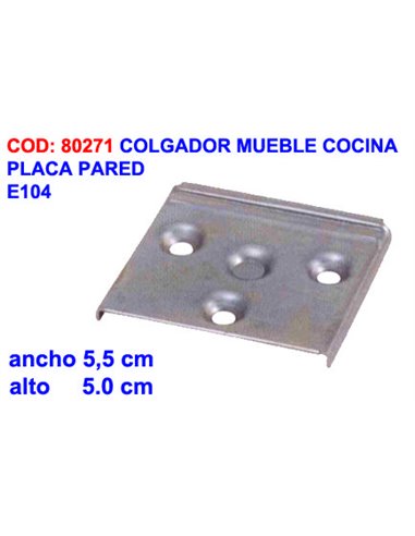 COLGADOR MUEBLE COCINA PLACA PARED  E104