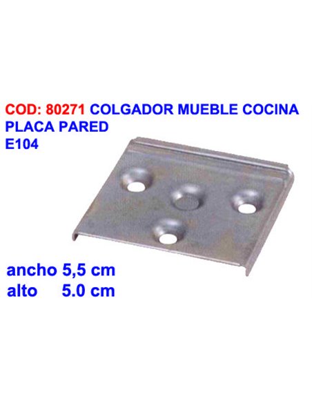 COLGADOR MUEBLE COCINA PLACA PARED  E104