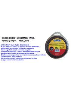 SIFER HILO DESBROZADORA NARANJA/NEGRO SILENCIO.HELICO.2.4MMx15 M