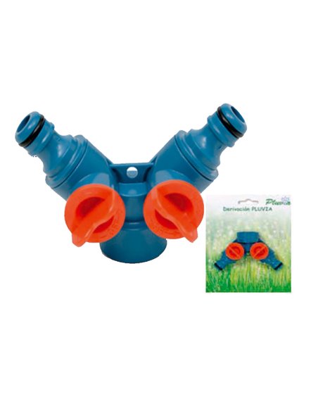PLUVIA ADAPTADOR TOMA GRIFO 1/2 "DERIVACION  2 SALIDAS 1/2K6D