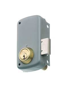 MCM CERRADURA SOBREPONER 2556CP-50-IZDA GRIS CILINDRO EUROPERFIL